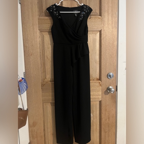 Adrianna Papell‎ womens  jumpsuit black size 2P - Picture 3 of 11